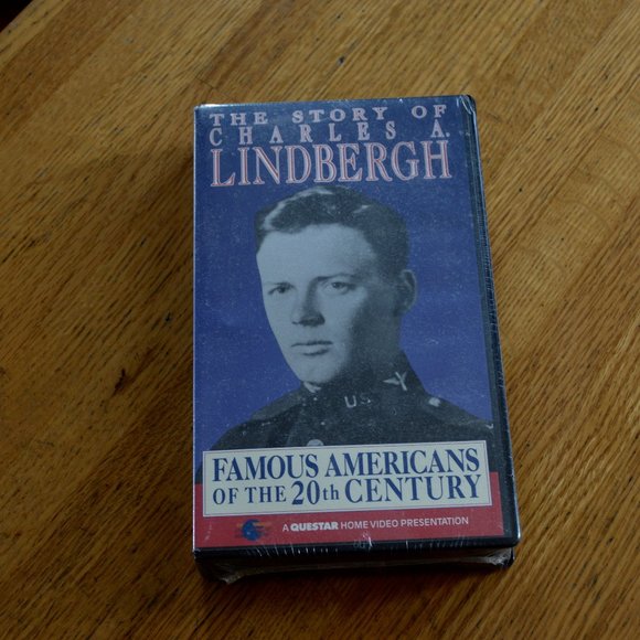 Set of 2 Mint Condition New Unopened Charles Lindbergh 1990s VHS Tapes - Picture 4 of 4
